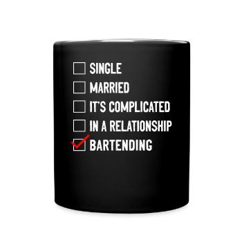 Bartender Mixologist Single - Tasse einfarbig - Schwarz - Vorne