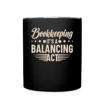 Buchhaltung Finanzbuchhalter Buchhalter Beruf - Tasse einfarbig - Schwarz - Vorne