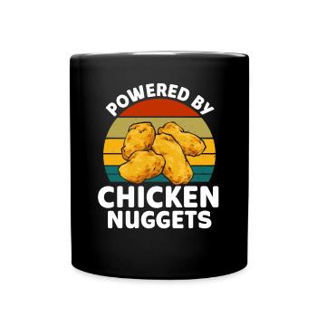 Chicken Nugget Liebhaber Chicken Nuggets - Tasse einfarbig - Schwarz - Vorne