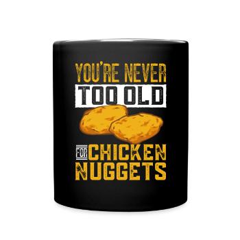 Chicken Nugget Liebhaber Chicken Nuggets - Tasse einfarbig - Schwarz - Vorne