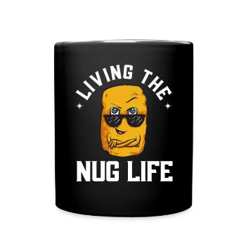Chicken Nugget Liebhaber Chicken Nuggets - Tasse einfarbig - Schwarz - Vorne