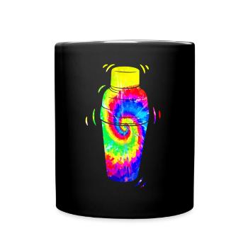 Bartender Mixologist Tie Dye - Full Colour Mug - black - Front