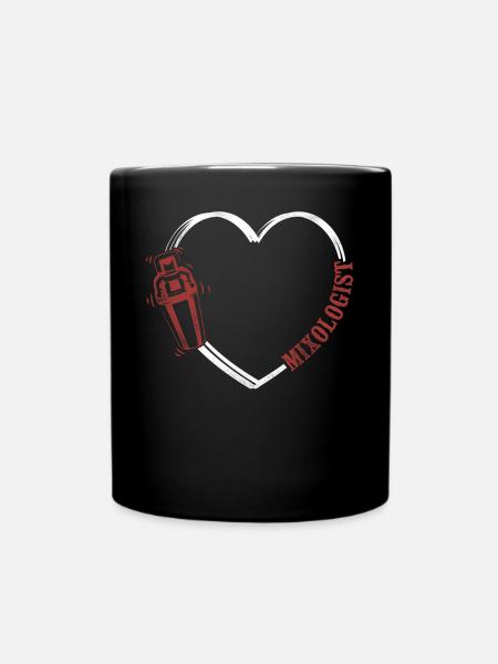Bartender Mixologist Heart - Tasse einfarbig - Schwarz