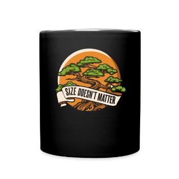 Size Doesn't Matter Indoor Bonsai Bonsai Pots - Full Colour Mug - black - Front