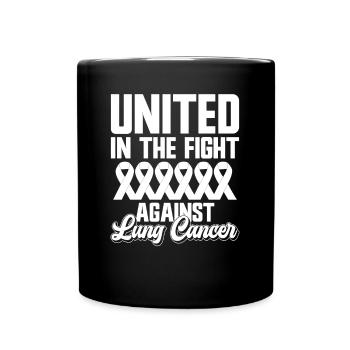 Lungenkrebs-Krieger Lungenkrebs-Bewusstsein - Tasse einfarbig - Schwarz - Vorne