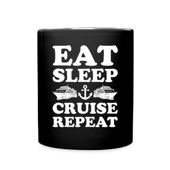 Kreuzfahrer Kreuzfahrtschiff Kreuzfahrt Geschenk - Tasse einfarbig - Schwarz - Vorne
