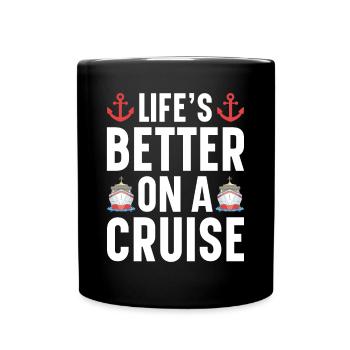 Kreuzfahrer Kreuzfahrtschiff Kreuzfahrt Geschenk - Tasse einfarbig - Schwarz - Vorne