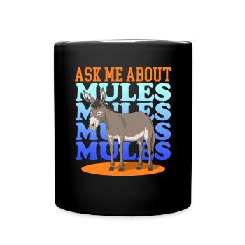 Maultier Maulesel Muli Mulis Maultiere Geschenk - Tasse einfarbig - Schwarz - Vorne