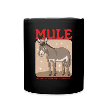 Maultier Mulis Maulesel Muli Maultiere Geschenk - Tasse einfarbig - Schwarz - Vorne