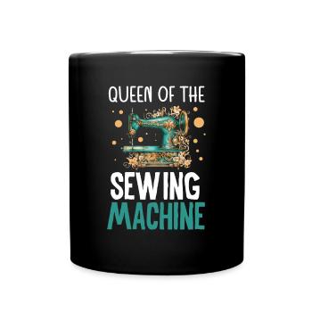 Tailleur Reine De La Machine À Coudre Couturière - Mug uni - noir - Devant