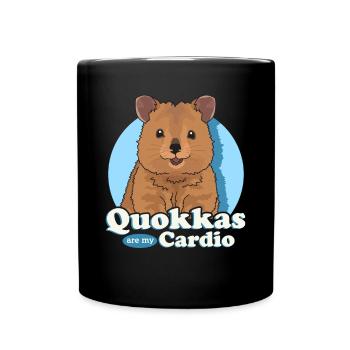 Quokka Kurzschwanzkänguru Quokkas Geschenk - Tasse einfarbig - Schwarz - Vorne