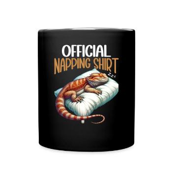 Official Sleeping House Bearded Dragon PJ Sleeps - Full Colour Mug - black - Front