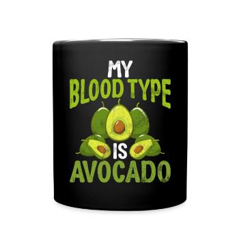 Avocado Gifts - Tasse einfarbig - Schwarz - Vorne