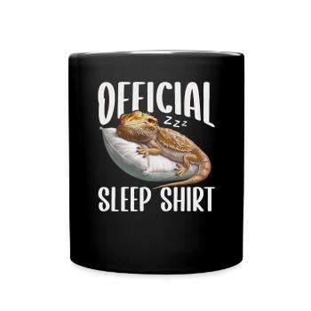 Official Sleeping House Bearded Dragon PJ Sleeps - Full Colour Mug - black - Front