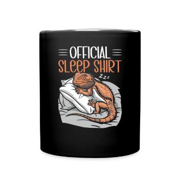 Official Sleeping House Bearded Dragon PJ Sleeps - Full Colour Mug - black - Front
