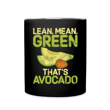 Avocado Gifts - Tasse einfarbig - Schwarz - Vorne