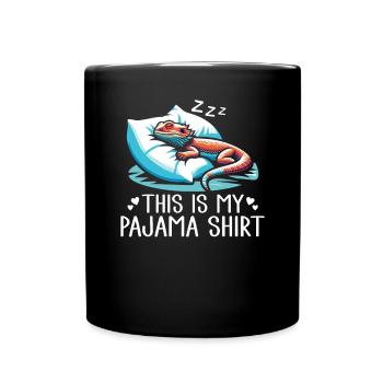 Official Sleeping House Bearded Dragon PJ Sleeps - Full Colour Mug - black - Front