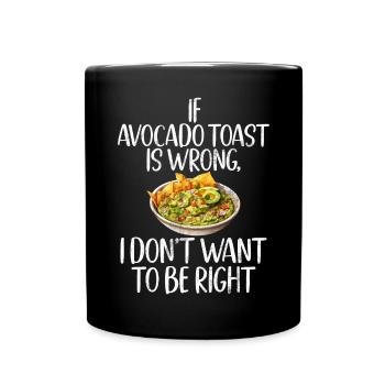 Avocado Gifts - Tasse einfarbig - Schwarz - Vorne
