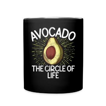 Avocado Gifts - Tasse einfarbig - Schwarz - Vorne