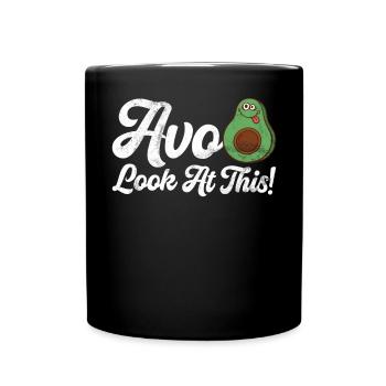 Avocado Gifts - Tasse einfarbig - Schwarz - Vorne