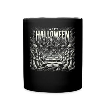 Spooky Chess Set Halloween Shirt - Full Colour Mug - black - Front