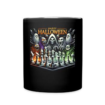 Scary Chess Halloween T-Shirt - Full Colour Mug - black - Front