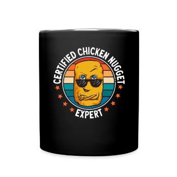 Chicken Nugget Liebhaber Chicken Nuggets - Tasse einfarbig - Schwarz - Vorne
