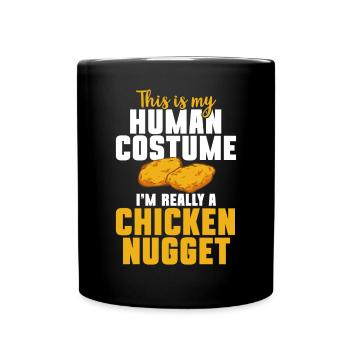 Chicken Nugget Liebhaber Chicken Nuggets - Tasse einfarbig - Schwarz - Vorne