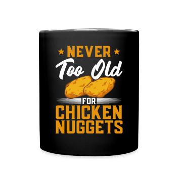 Chicken Nugget Liebhaber Chicken Nuggets - Tasse einfarbig - Schwarz - Vorne