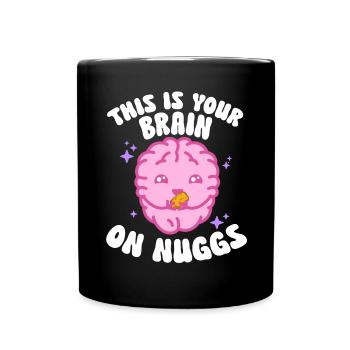 Chicken Nugget Liebhaber Chicken Nuggets - Tasse einfarbig - Schwarz - Vorne