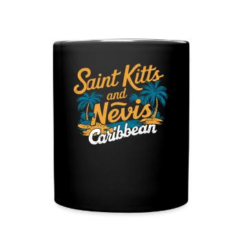 Saint Kitts and Nevis Caribbean St. Kitts And - Full Colour Mug - black - Front