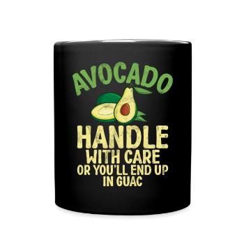 Avocado Gifts - Tasse einfarbig - Schwarz - Vorne