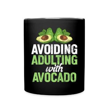 Avocado Gifts - Tasse einfarbig - Schwarz - Vorne