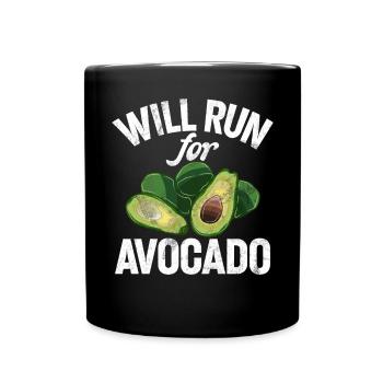 Avocado Gifts - Tasse einfarbig - Schwarz - Vorne