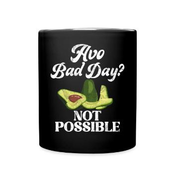 Avocado Gifts - Tasse einfarbig - Schwarz - Vorne