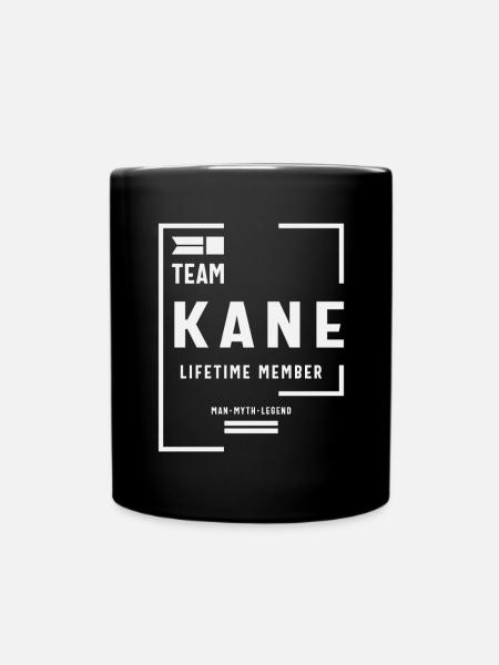 Team Kane Lebenslanges Mitglied Lustiger Name Kane - Tasse einfarbig - Schwarz