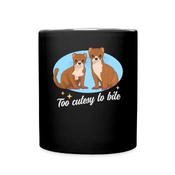 Souris Belette Belette Hermännchen Cadeau - Mug uni - noir - Devant