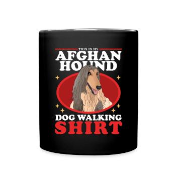 Lévrier afghan chien chien propriétaire cadeau - Mug uni - noir - Devant