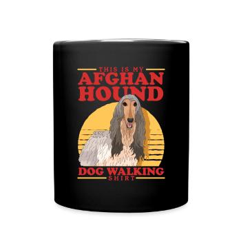 Lévrier afghan chien propriétaire cadeau - Mug uni - noir - Devant