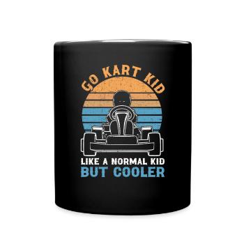 Go Kart Racing Kart -Fahrer -Enthusiast -Kartier - Tasse einfarbig - Schwarz - Vorne