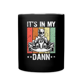 Go Kart Racing Kart -Fahrer -Enthusiast -Kartier - Tasse einfarbig - Schwarz - Vorne