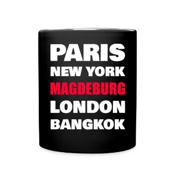 Magdeburg Stadt  - Tasse einfarbig - Schwarz - Vorne