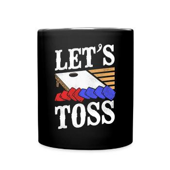 Cornhole Team Bean Bag Player - Tasse einfarbig - Schwarz - Vorne
