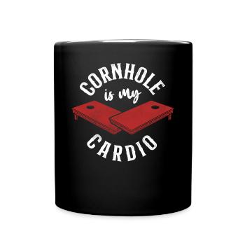 Cornhole Team Bean Bag Player - Tasse einfarbig - Schwarz - Vorne
