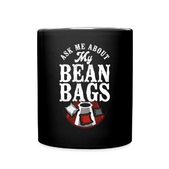 Joueur de sac de haricots de l’équipe Cornhole - Mug uni - noir - Devant
