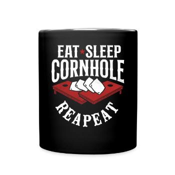 Cornhole Team Bean Bag Player - Tasse einfarbig - Schwarz - Vorne