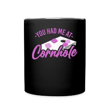 Joueur de sac de haricots de l’équipe Cornhole - Mug uni - noir - Devant