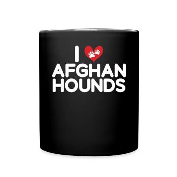 Afghan Hound Gifts - Tasse einfarbig - Schwarz - Vorne