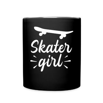 Skater Girl Girl Skateboard Skater Skateboard sk8 - Full Colour Mug - black - Front