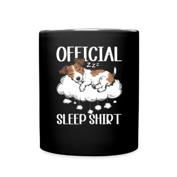 Official Sleeping House Jack Russell Terrier PJ - Full Colour Mug - black - Front